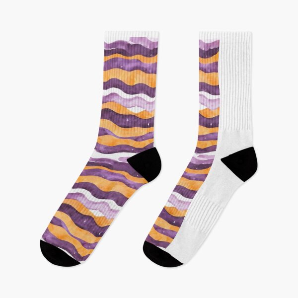 Item preview, Stripe - Yellow and Violet Wave Stripes ; Pattern Line designed and sold by PatternInArt.
