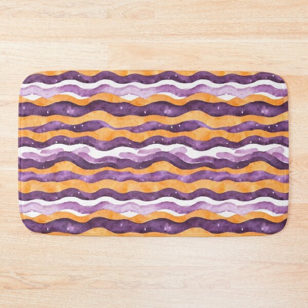 Item preview, Stripe - Yellow and Violet Wave Stripes ; Pattern Line designed and sold by PatternInArt.