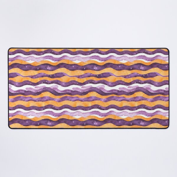 Item preview, Stripe - Yellow and Violet Wave Stripes ; Pattern Line designed and sold by PatternInArt.
