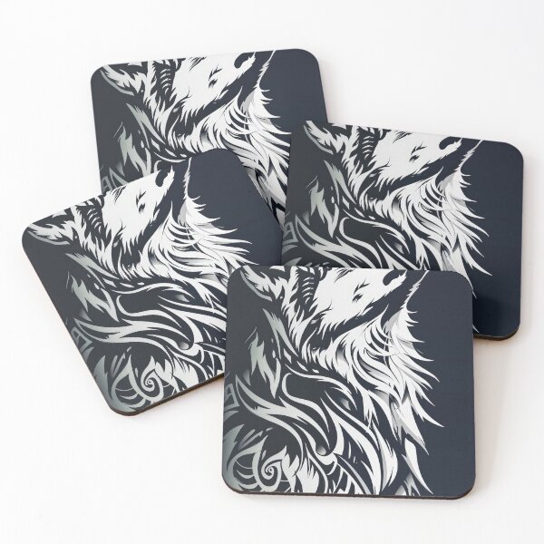Item preview, Tribal wolf with intricate patterns designed and sold by JuanmaLW.