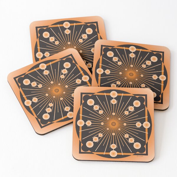 Item preview, mandala, dot, orange, black, white, relax, meditate, for you, be alone, colorful, tranquility, peace, happy, my space, concentrate, yoga, focus designed and sold by CaroEtnia.