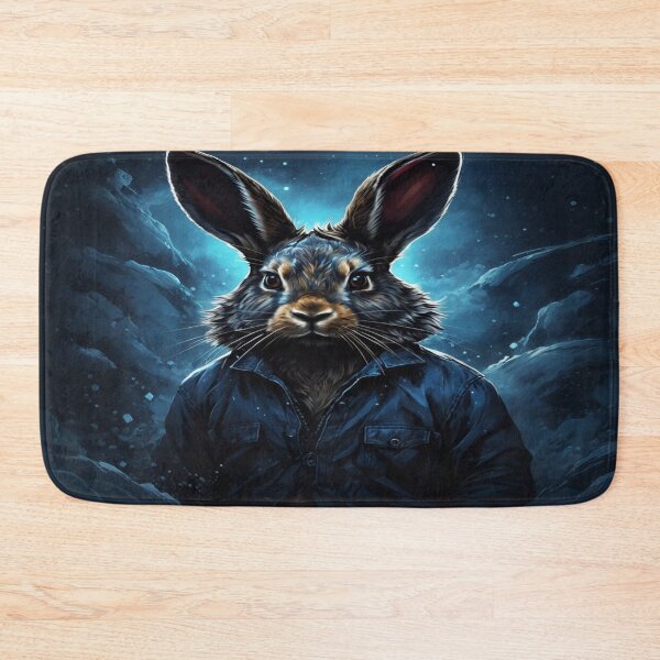 Item preview, stary night blue black rabbit with jacket designed and sold by dimaxstore.