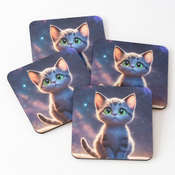 Item preview, Lovely cat staring at the Galaxy designed and sold by NoManDesign.