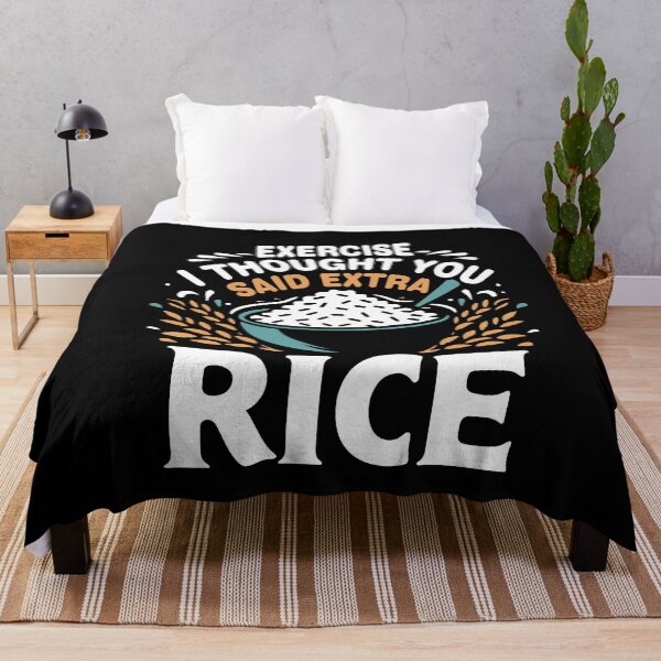 Item preview, Exercise I Thought You Said Extra Rice Funny Asian Food Quote For Bodybuilding Workout designed and sold by saadabs.
