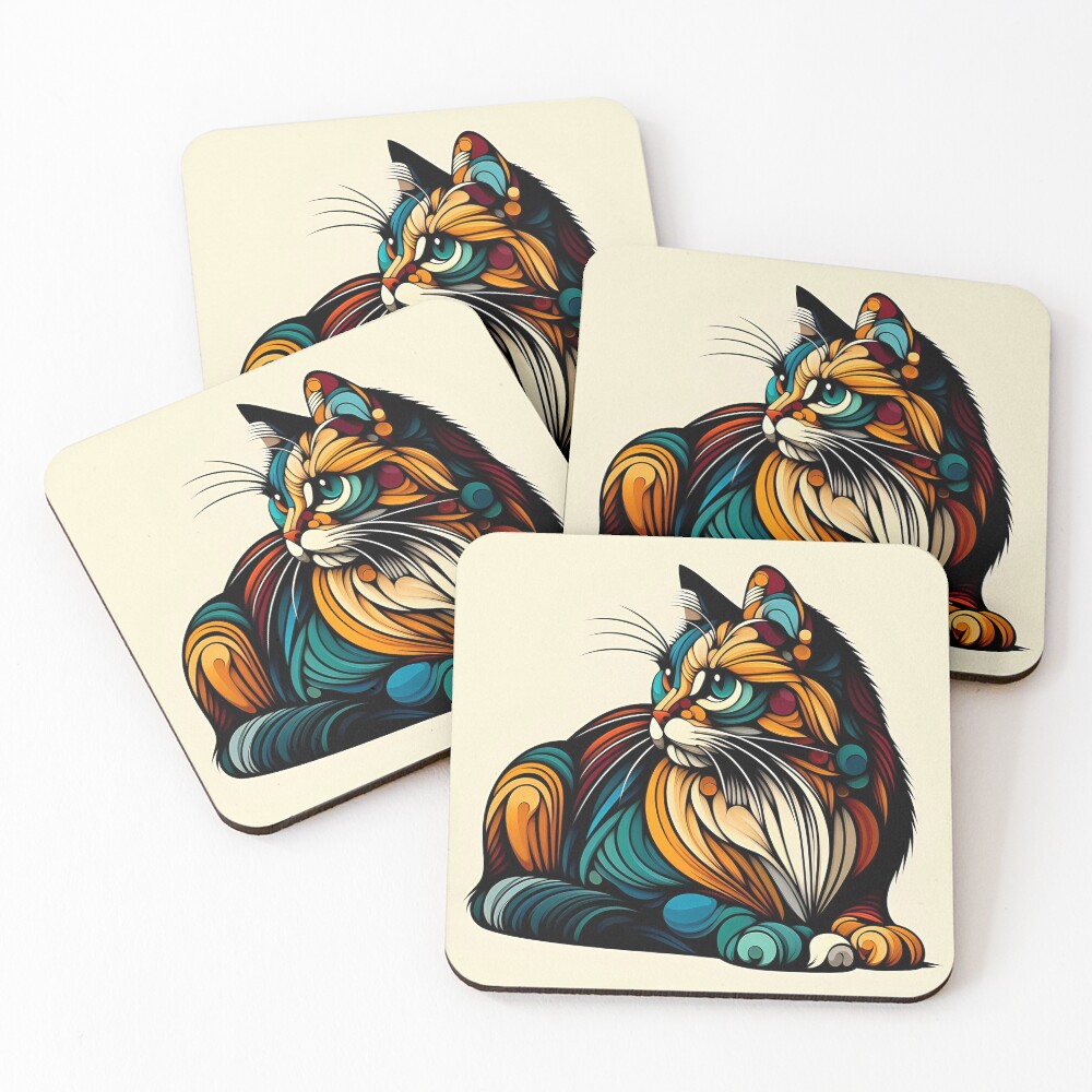 Item preview, Coasters (Set of 4) designed and sold by BastKittyStore.