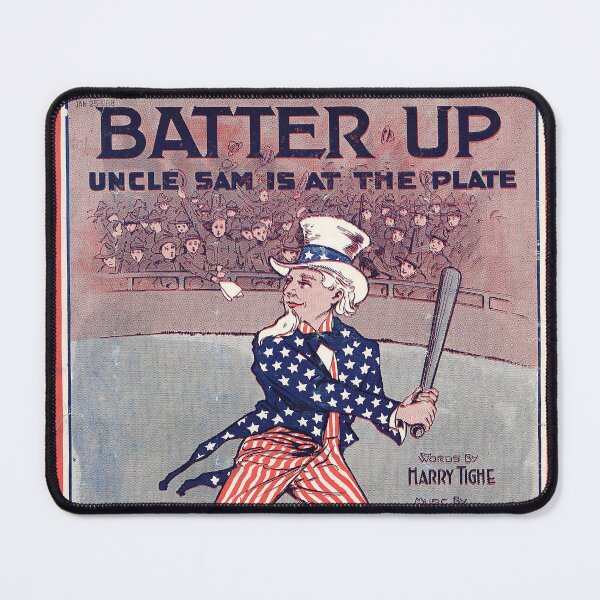 Item preview, Batter up, uncle Sam is at the plate. Vintage Baseball Sheet Music cover. (Restored). HIGH DEFINITION designed and sold by MINDTHECHERRY.