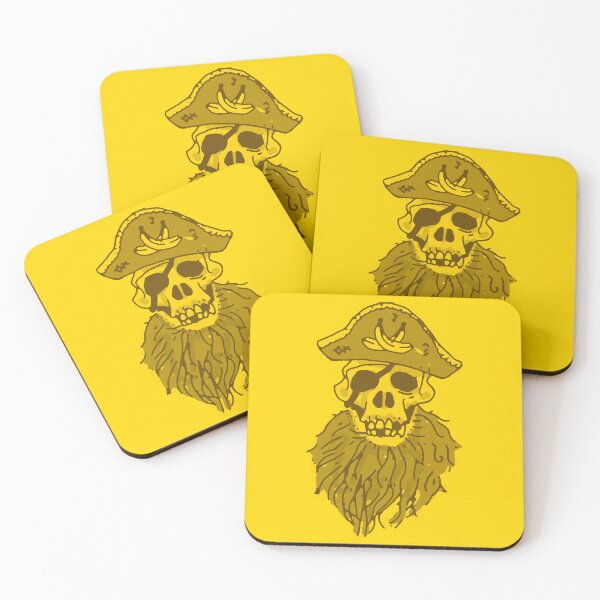 Item preview, Golden and Bearded Pirate Monkey Skull designed and sold by Michael Stewart.