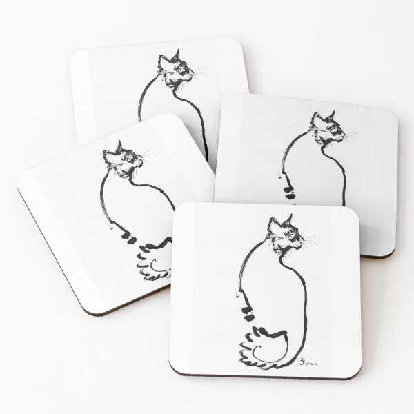 Item preview, Cat watching back designed and sold by zatiak.