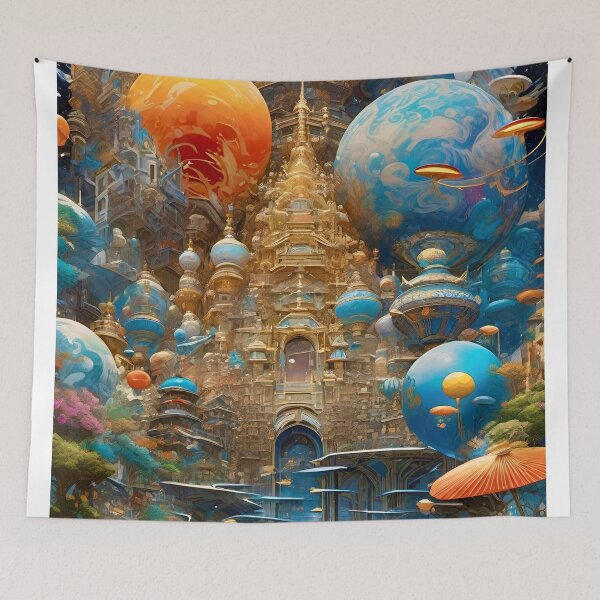 Item preview, Planetary Concordance - Surreal Fantast Art designed and sold by Delerat7.