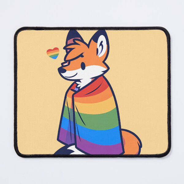 Item preview, Comfy Womfy Furry Pride Fox LGBTQ Rainbow designed and sold by BlueBullBazaar.