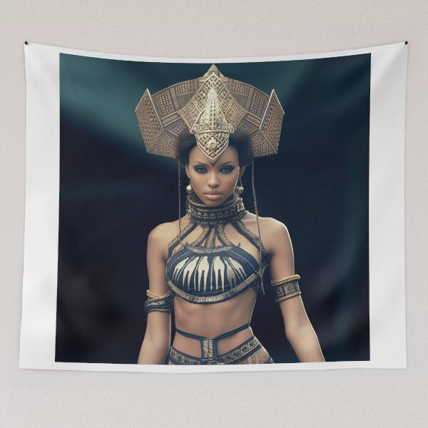 Item preview, Afro Warrior, defender of ancestral roots designed and sold by My Aspian.