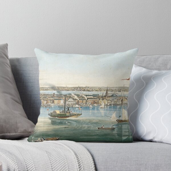 Item preview, Vintage Panoramic Map of NYC (1844) designed and sold by BravuraMedia.