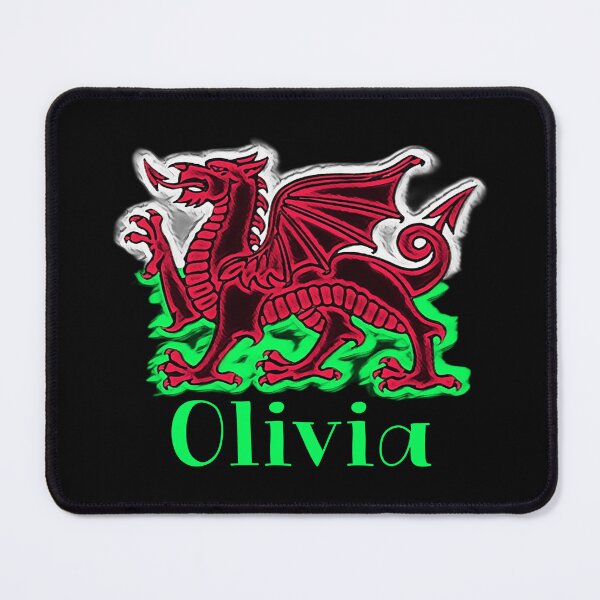 Item preview, OLIVIA CYMRU DRAIG GOCH DRAGON GREEN designed and sold by Marni Scofidio Desi9ns.