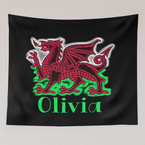 Aperçu de l'œuvre OLIVIA CYMRU DRAIG GOCH DRAGON VERT créée et vendue par Marni Scofidio Desi9ns.