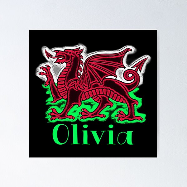 Item preview, OLIVIA CYMRU DRAIG GOCH DRAGON GREEN designed and sold by Marni Scofidio Desi9ns.