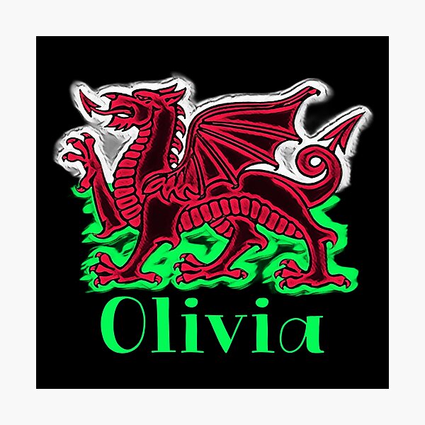 Aperçu de l'œuvre OLIVIA CYMRU DRAIG GOCH DRAGON VERT créée et vendue par Marni Scofidio Desi9ns.
