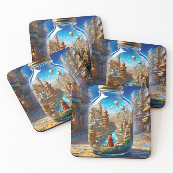 Item preview, City in a Bottle - Surreal Fantasy art designed and sold by Delerat7.