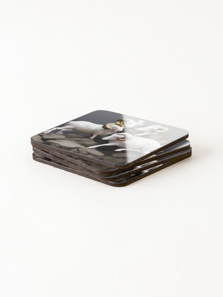 Thumbnail 4 of 5, Coasters (Set of 4), Rugged Rams Timeless Rocks designed and sold by Molly62.