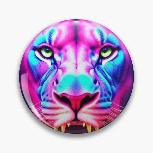 Artikelvorschau, Vibrant Pink Neon Lion 5 - Electrifying Glow Art on Redbubble entworfen und verkauft von craftyblinders9.