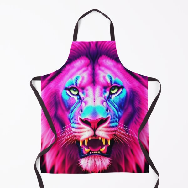 Aperçu de l'œuvre Vibrant Pink Neon Lion 5 - Electrifying Glow Art on Redbubble créée et vendue par craftyblinders9.