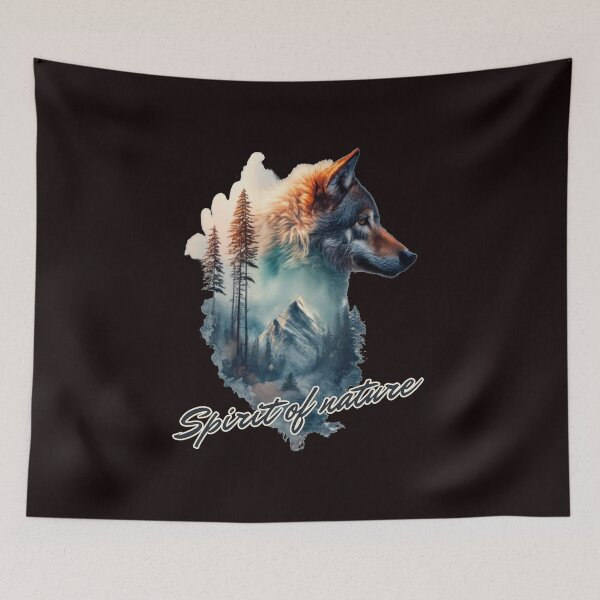 Item preview, Wolf Artistic Double Exposure Animal Motif Wolf Motif designed and sold by Zerberus71.