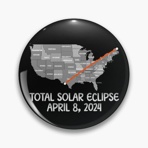 Artikelvorschau, Total Solar Eclipse April 8 2024 USA Map Path Of Totality Gear entworfen und verkauft von DynamicDesign.
