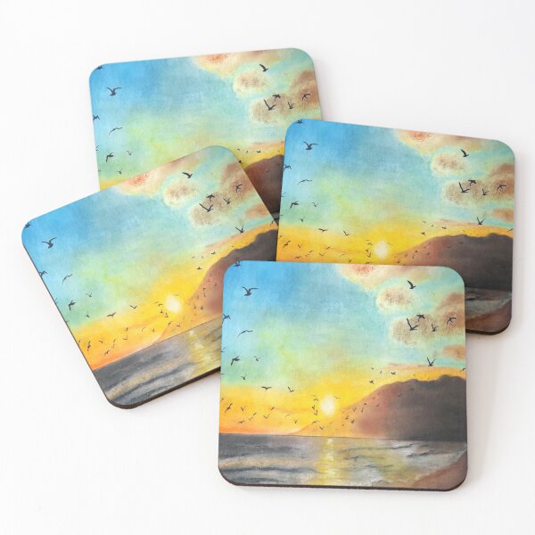 Item preview, "Envolée d'oiseaux au couchant" (= Bird flight at sunset) designed and sold by Isa-Isarielle.