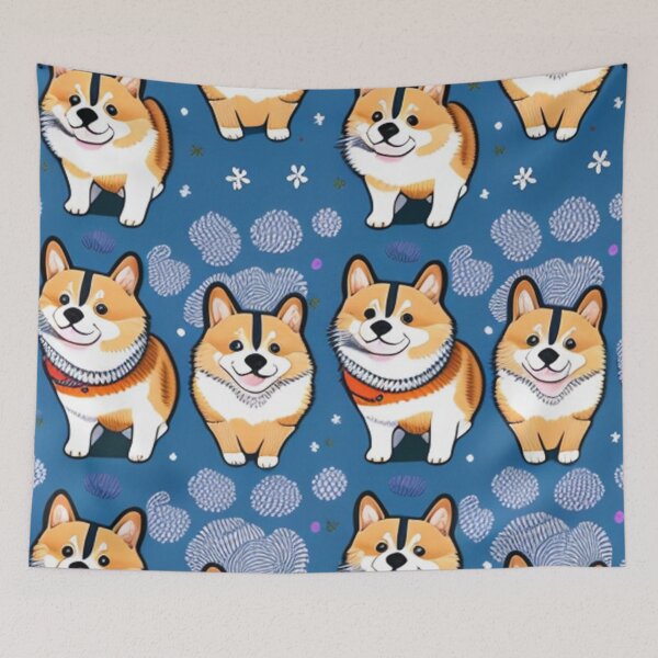 Item preview, Corgi pattern  designed and sold by Roxburylane.