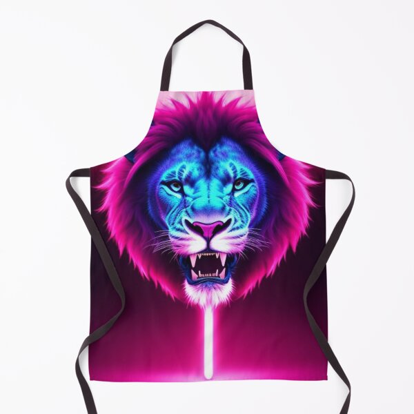 Aperçu de l'œuvre Vibrant Pink Neon Lion 8 - Electrifying Glow Art on Redbubble créée et vendue par craftyblinders9.