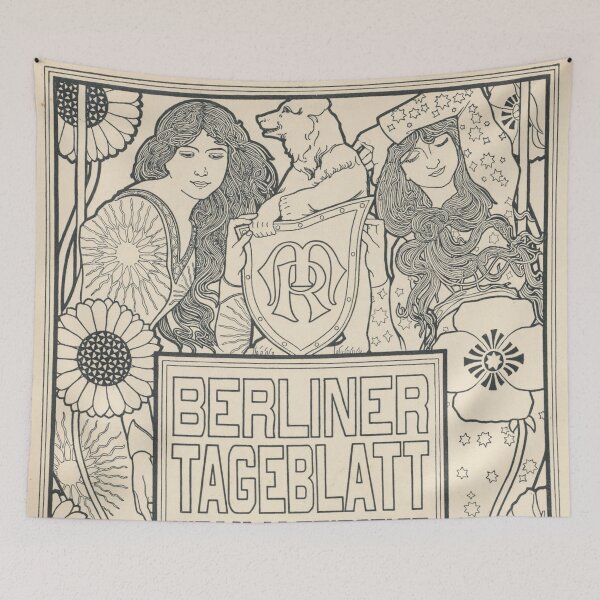 Item preview, HD. Berliner Tageblatt (Black and white version), by Ephraim Moses Lilien designed and sold by MINDTHECHERRY.