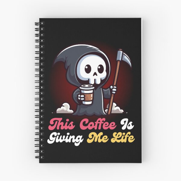 Item preview, This coffee is Giving Me Life - Cute Reaper designed and sold by Kawaii-n-Spice.