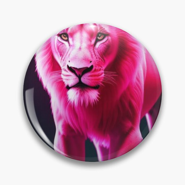 Artikelvorschau, Vibrant Pink Neon Lion 9 - Electrifying Glow Art on Redbubble entworfen und verkauft von craftyblinders9.