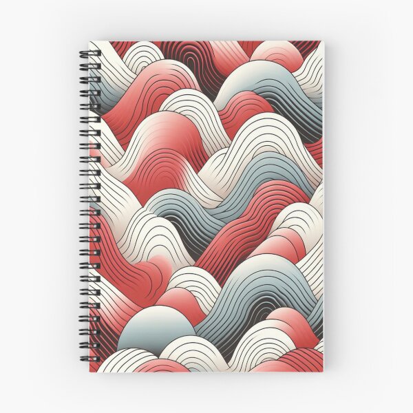 Item preview, Wave Pattern - Red White Green Retro Wave - Curved Line designed and sold by PatternInArt.