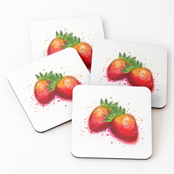 Aperçu de l'œuvre Imprimé fraise. Autocollants fraise créée et vendue par marielkoks.