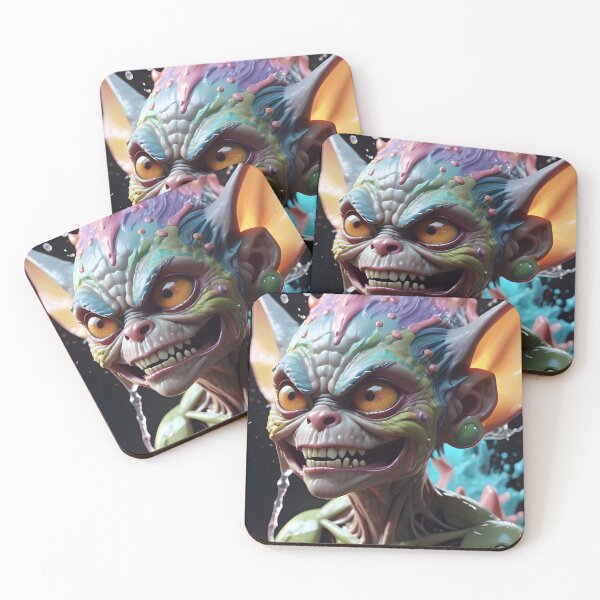 Artikelvorschau, Alien Gremlin Paint Splash Portrait entworfen und verkauft von TheArtOfPat.