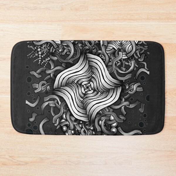 Item preview, Abstract Black and White Flowers Celebration  designed and sold by Wasted Potential ink.