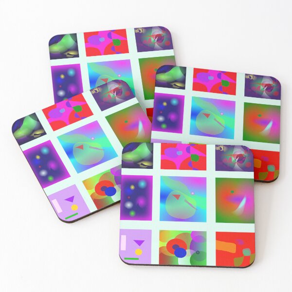 Item preview, Abstract Colorful Art Collage with Geometric Shapes designed and sold by masabo.