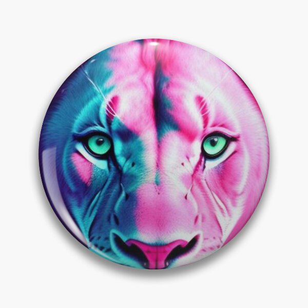 Artikelvorschau, Vibrant Pink Neon Lion 11 - Electrifying Glow Art on Redbubble entworfen und verkauft von craftyblinders9.