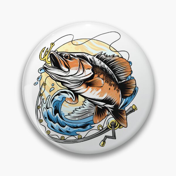 Artikelvorschau, Fisch Fischen mit Angelrute entworfen und verkauft von sbachstroem.