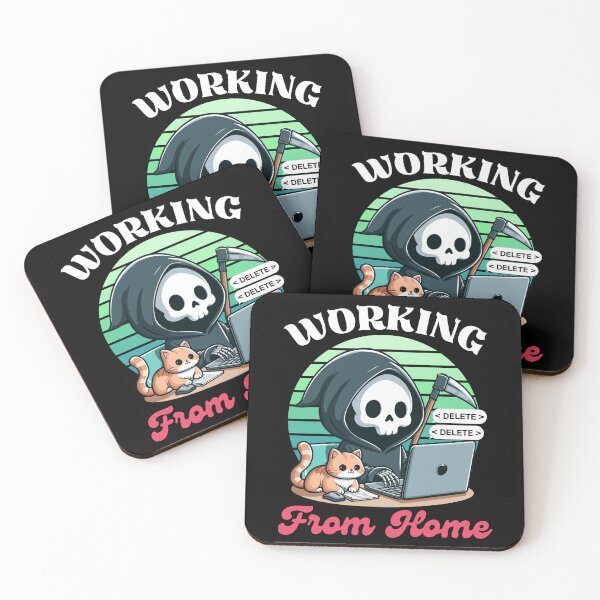 Item preview, Working From Home - Cute Reaper designed and sold by Kawaii-n-Spice.