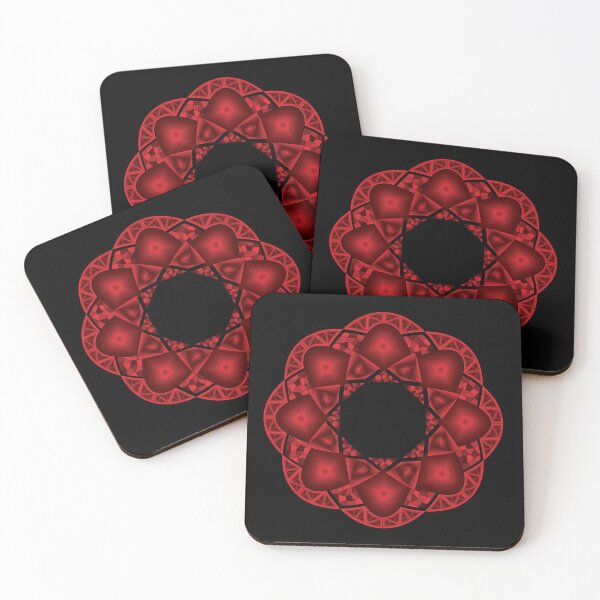 Item preview, Red Geometric Wreath Flower designed and sold by DHTDesigns.