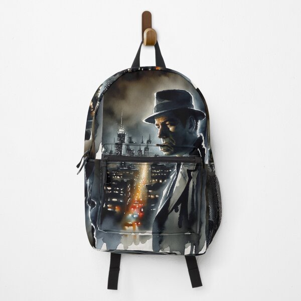 Item preview, Noir Vintage Watercolor Detective and Night Cityscape designed and sold by RESToRAPTOR.