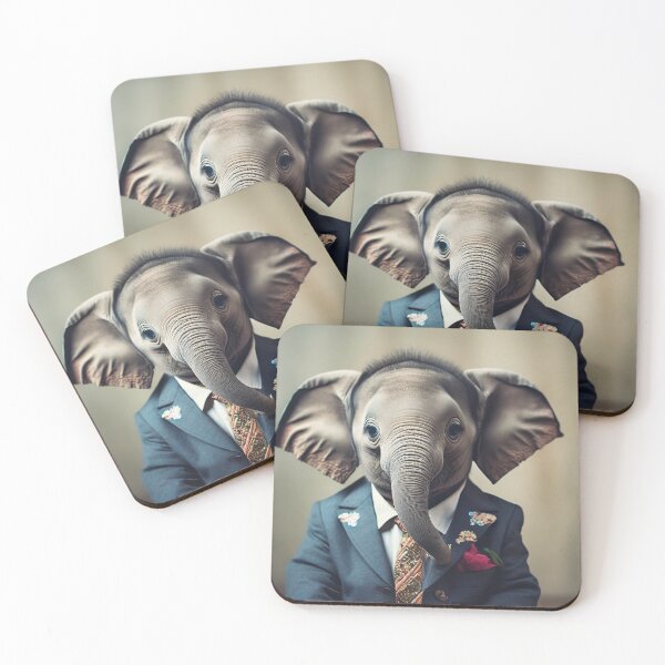 Item preview, Elephant - Dressed Cute Animals - Baby Animal Portrait designed and sold by 123animals.