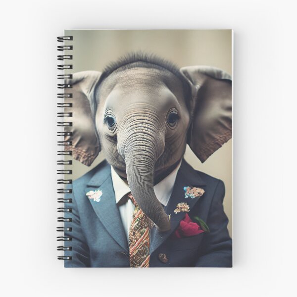 Artikelvorschau, Elephant - Dressed Cute Animals - Baby Animal Portrait entworfen und verkauft von 123animals.