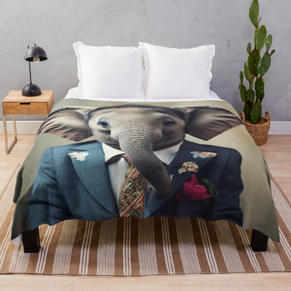 Item preview, Elephant - Dressed Cute Animals - Baby Animal Portrait designed and sold by 123animals.