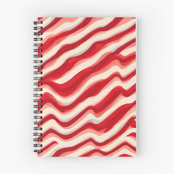 Item preview, Wave Pattern -  Cherry Red White Wave - Curved Line designed and sold by PatternInArt.