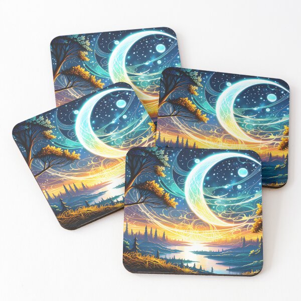 Item preview, romantic landscape with moon designed and sold by fantasyMASTER.