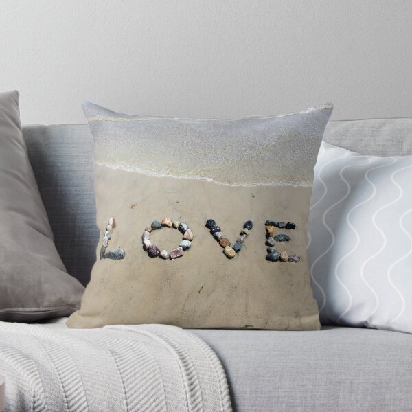 Love Beach Wish Throw Pillow