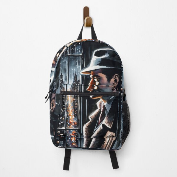 Item preview, Noir Vintage Watercolor Detective Looks Out the Winter Window designed and sold by RESToRAPTOR.