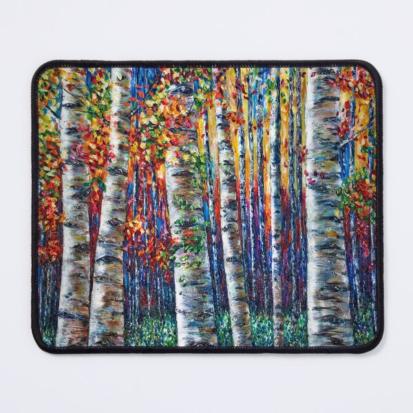 Item preview, Autumn Birch Symphony - impressionistic Palette Knife designed and sold by Rocky Mountain Artistry.